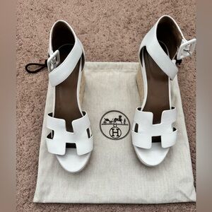 Hermes White Women's Sandals
